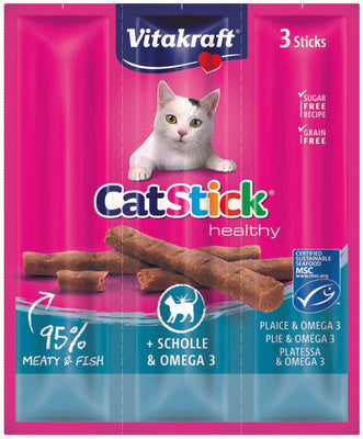 VITAKRAFT Cat Stick Mini, poslastica s listom i omega 3, 3 kom/18 g