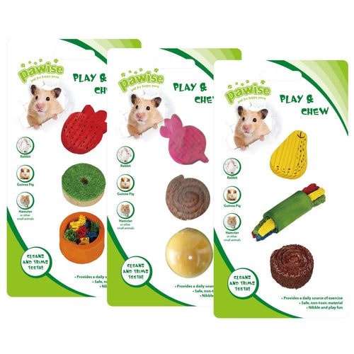 PAWISE Igracka za glodavce, Play&Chew, razni motivi, 3/1