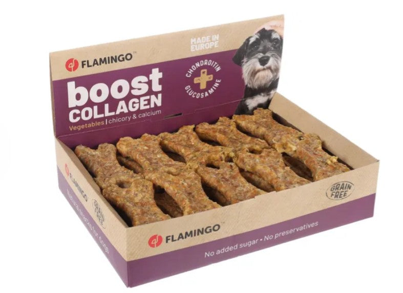 FLAMINGO Boost Bone, kost s povrcem i kolagenom, poslastica za pse, 1kom/24g