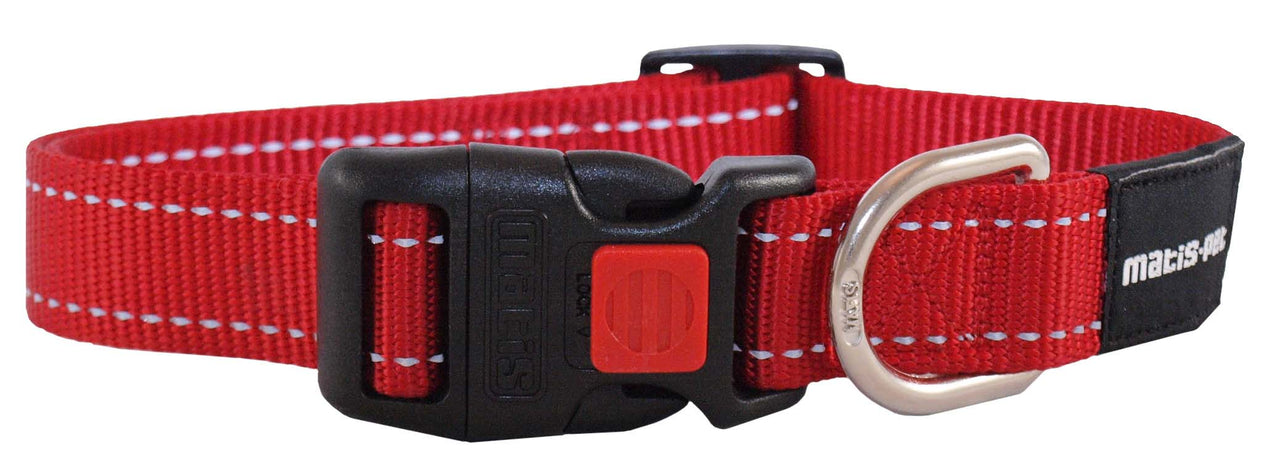 MATIS Klik Ogrlica za psa City Style S 1,5cm/25-35cm, crvena