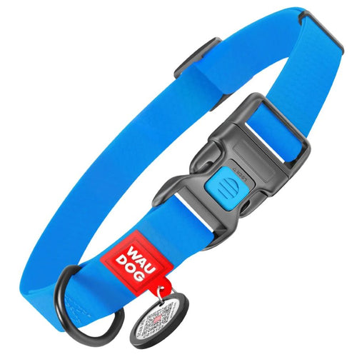 WAUDOG Ogrlica za pse Smart QR, vodootporna, plava, M, 20mm/28-40cm