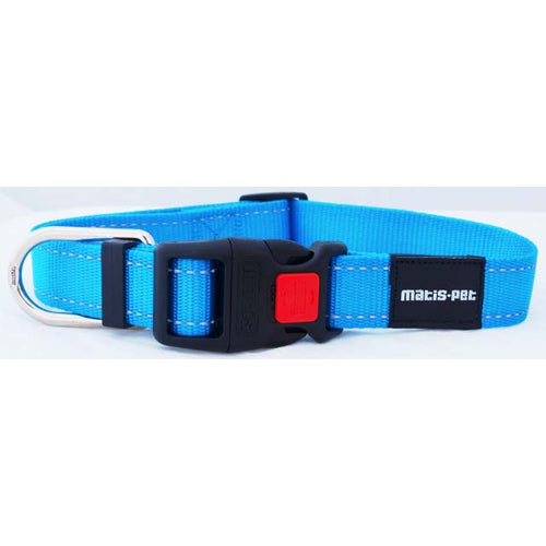 MATIS Klik Ogrlica za psa City Stile S 2cm/30-45cm, aqua