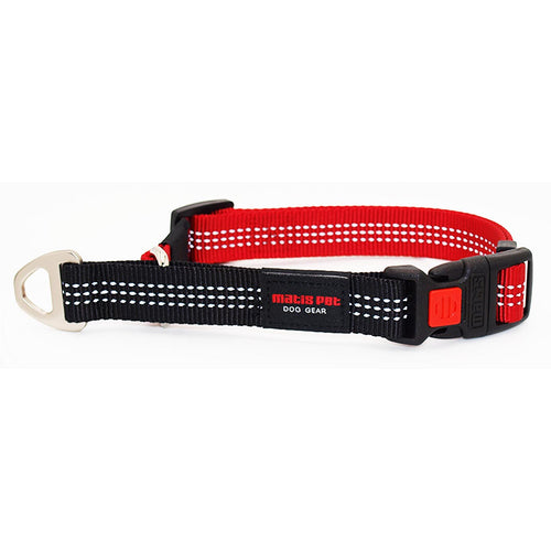 MATIS Poluzatezna ogrlica na regulaciju City Stile, 2cm/35-50cm, crvena
