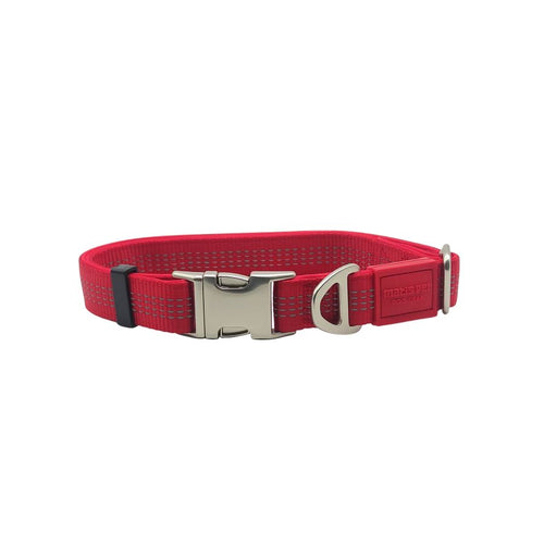 MATIS Klik Ogrlica City Style s metalnom kopcom 2cm/35-50cm, crvena