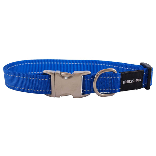 MATIS Klik Ogrlica City Style s metalnom kopcom 2cm/35-50cm, plava