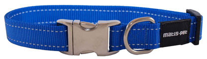 MATIS Klik Ogrlica City Style s metalnom kopcom 2cm/35-50cm, plava