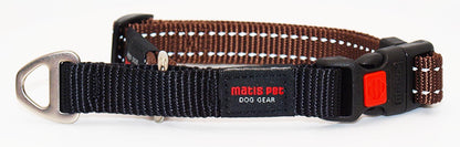 MATIS Poluzatezna ogrlica na regulaciju City Stile, 2cm/35-50cm, smeđa