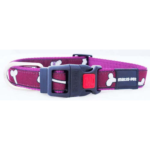 MATIS Klik Ogrlica za psa Dogy Paws 2cm/35-51cm, zelena
