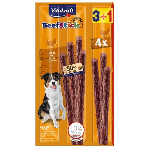 VITAKRAFT Beef Stick Salami, s puretinom, poslastica za pse, 20g /3+1 BONUS