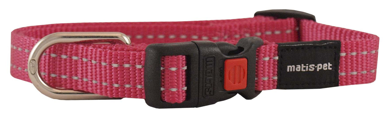 MATIS Klik Ogrlica za psa City Style 2,5cm/40-62cm, ruzicasta