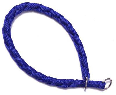 MIPIS Zatezna ogrlica za psa, pletena traka, 1/40 cm, plava