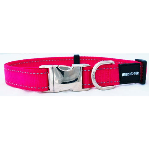 MATIS Klik Ogrlica City Style s metalnom kopcom 2,5cm/45-70cm, ruzicasta