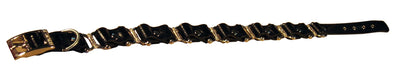 TRUSINA Kozna ogrlica za psa sa segmentima 25mm/52cm, crna 