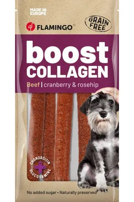 FLAMINGO Boost Sausage, kobasice s govedinom i kolagenom, za pse, 6kom/600g