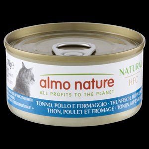 ALMO NATURE HFC Natural, tuna i piletina sa sirom, konzerva za mačke, 70g