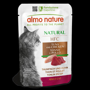 ALMO NATURE HFC Natural, tunjevina s piletinom u umaku, vrećica za mačke, 55g