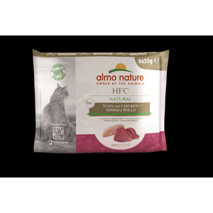 ALMO NATURE HFC Natural Multipack, konzerva za mačke, piletina i tuna, 6x55g