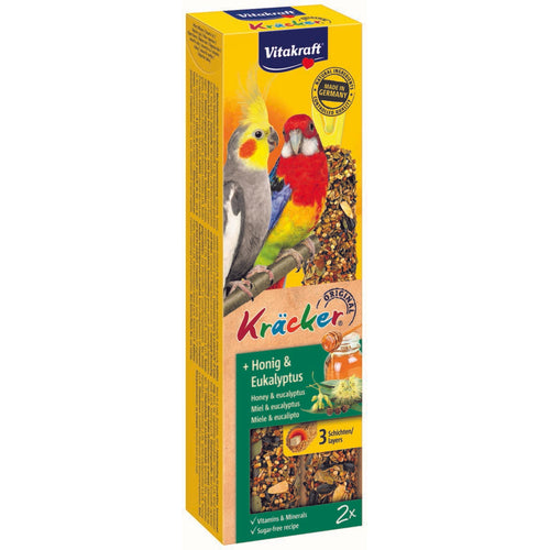 VITAKRAFT Stapici s medom i eukaliptusom, za srednje papige, 2 kom/80g