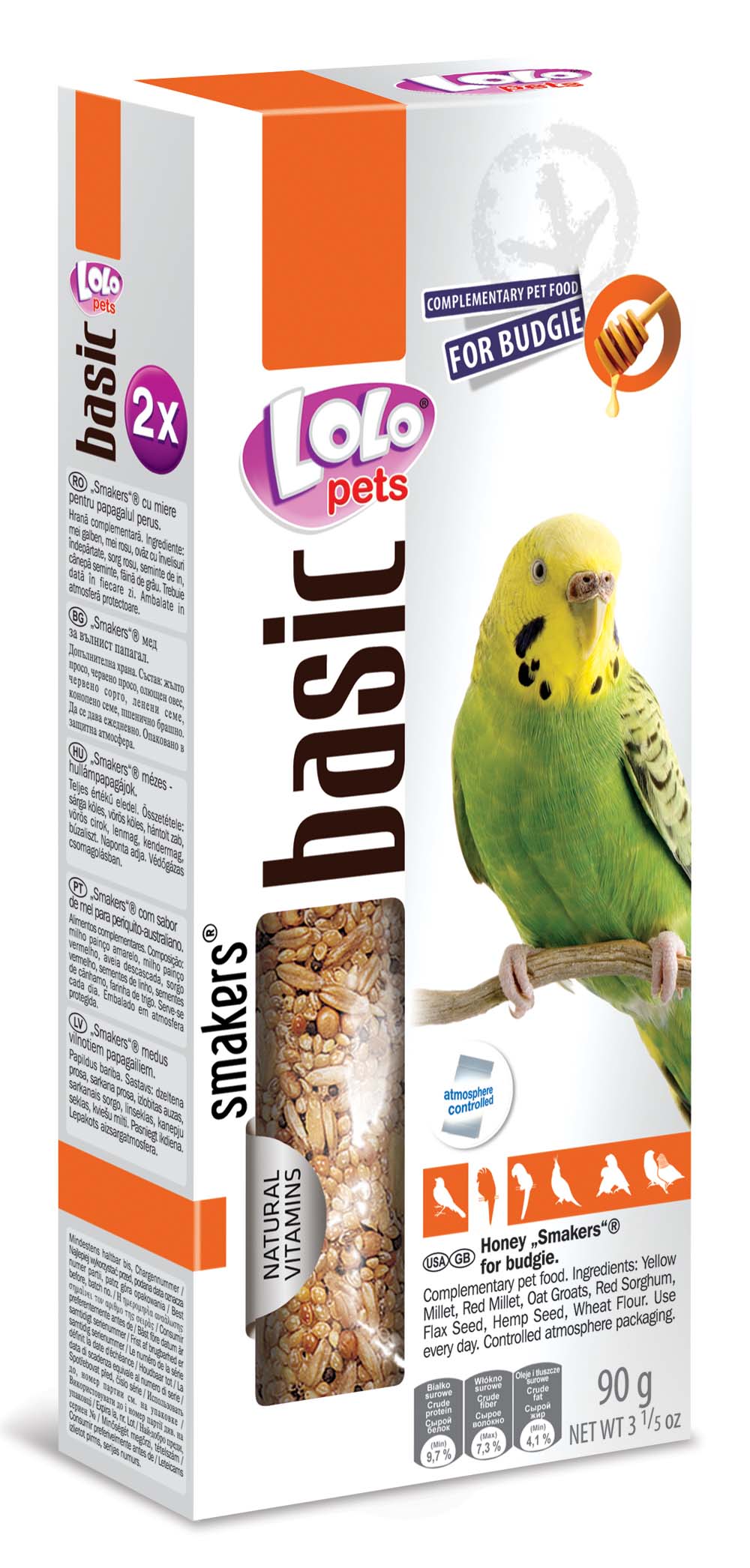 LOLO PETS Stapici s aromom meda, za tigrice, 2kom/90g