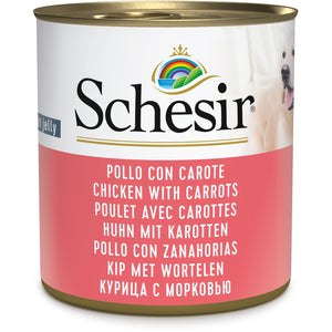 SCHESIR Konzerva za pse Pileći file u želeu s mrkvom, 285g