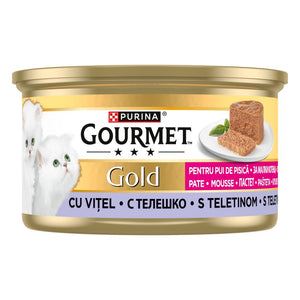 GOURMET Gold KITTEN, mousse s teletinom, 85g