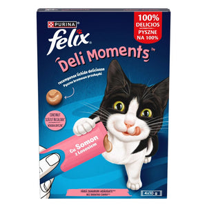 FELIX Deli Moments, s lososom, kremasta poslastica za mačke 4x10g