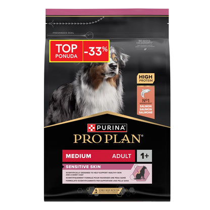 PRO PLAN Medium Sensitive Skin, bogato lososom