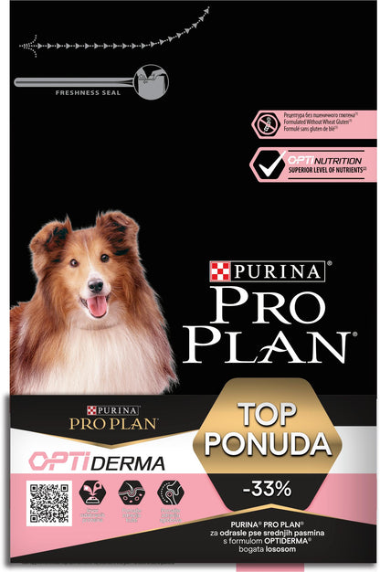 PRO PLAN Medium Sensitive Skin, bogato lososom