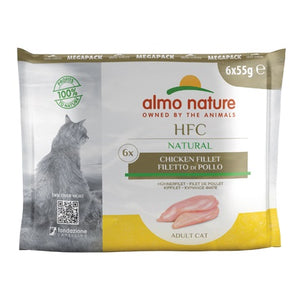 ALMO NATURE HFC Natural Megapack, pileći file u umaku, vrećice za mačke, 6x55g