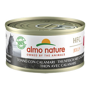 ALMO NATURE HFC Jelly, tunjevina s lignjom u želeu, konzerva za mačke, 70g