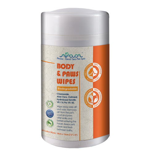 ARAVA Paws&Body Wipes, biorazgr. maramice za šape i tijelo, za pse i mačke 50kom