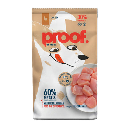 PROOF, Small breed, Piletina, bez žitarica, za male odrasle pse, 900g