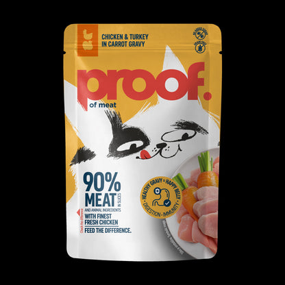 PROOF Hrana za odrasle mačke, piletina i puretina, u umaku od mrkve, 85g