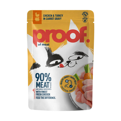 PROOF Hrana za odrasle mačke, piletina i puretina, u umaku od mrkve, 85g