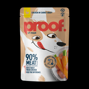 PROOF Hrana za odrasle pse, piletina u umaku od mrkve, 100g