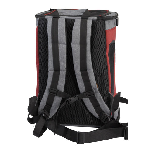 CAMON Torba za pse do 12 kg, sivo/crvena, 34x30x44cm