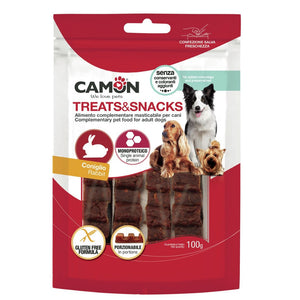 CAMON Treats&Snacks, kunićevina, monoproteinska poslastica, bez glutena, 100g
