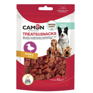 CAMON Treats&Snacks, kockice pačetine, poslastica za pse, 80g