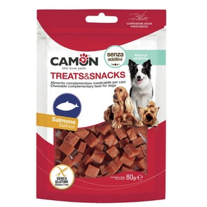 CAMON Treats&Snacks, kockice lososa, poslastica za pse, 80g