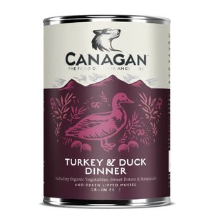 CANAGAN Dinner, puretina i pačetina s organskim povrćem, 400g