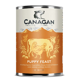 CANAGAN PUPPY Feast, piletina i govedina s organskim povrćem, 400g