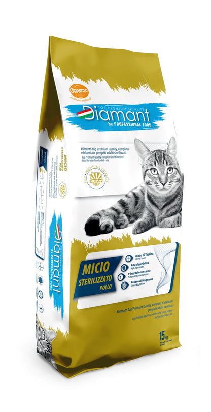 DIAMANT Sterilised, piletina, 15kg