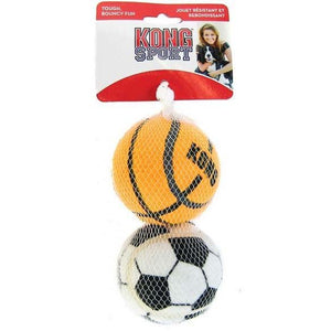 KONG Igračka za pse Sport Balls 2 kom, zvučna, 8,26x8,26x8,26 cm