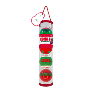 KONG igračka za pse Holiday Occasions Balls 4-pk M, 6,3x6,3x6,3cm