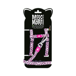 Max&Molly C orma/povodnik set Leopard Pink