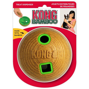 KONG Igračka za pse Bamboo Feeder Ball M, 12x12x12cm