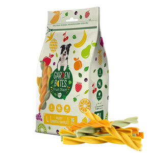 DUVO+ Garden Bites Fruity dental swirls L, poslastice za pse, 16cm, 270g