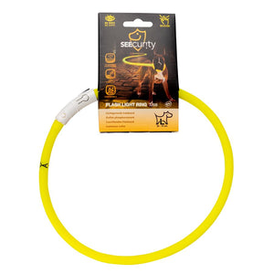 DUVO+ SEEcurity Reflektirajuća ogrlica za pse USB, silikon, 30-70cm, žuta