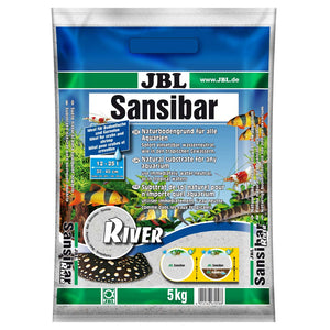 JBL Podloga Sansibar Rječna, pijesak za akvarij svjetli s crnim, 0,4-1,4mm