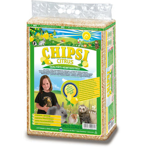 CHIPSI Citrus, stelja za glodavce, piljevina s mirisom limuna